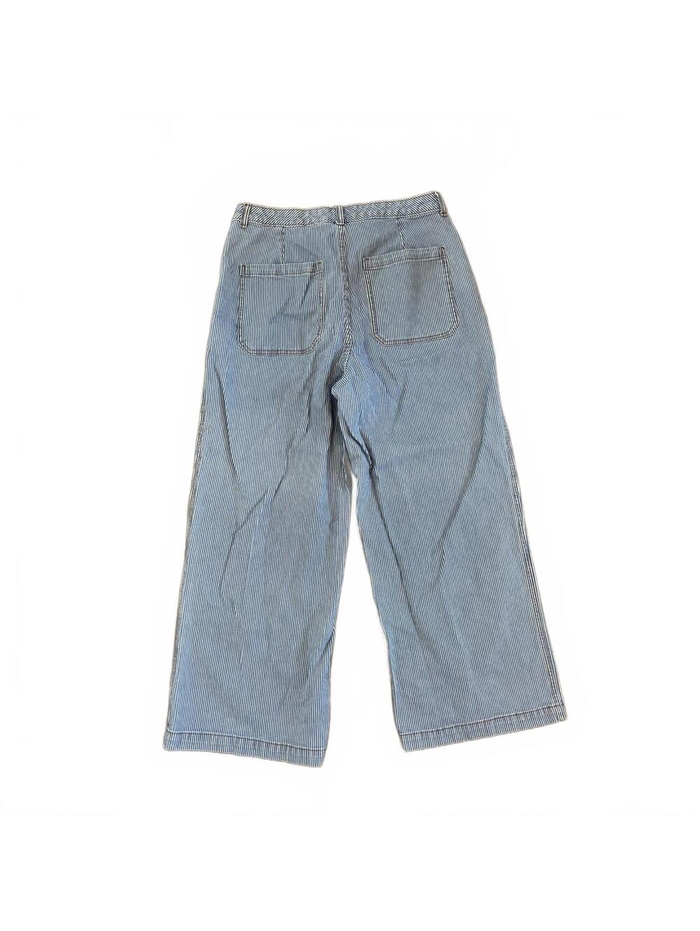 Blue Baggy Striped Pants